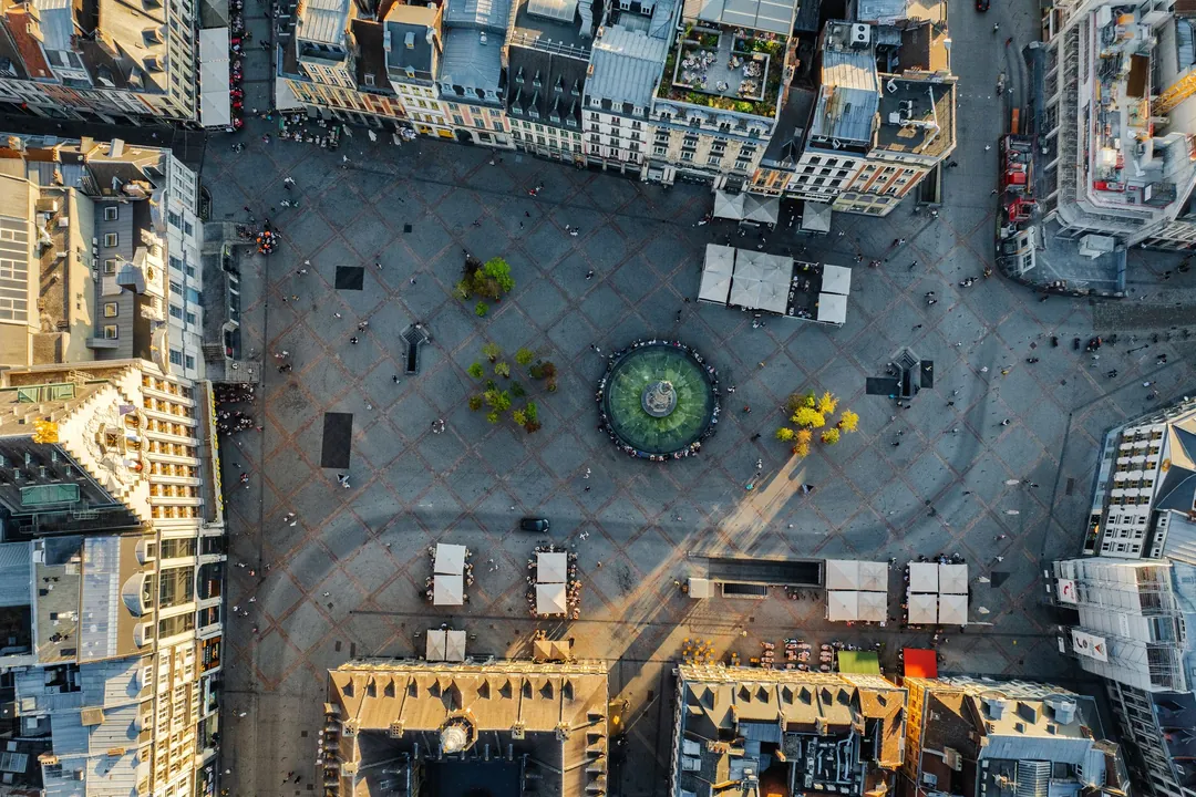 La Grand'Place de Lille vue à la verticale